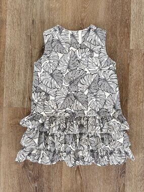 Custom Made Tropical Foliage Aloha Tiered Dress Sz: 3T| Hawaiian, Aloha Wear,